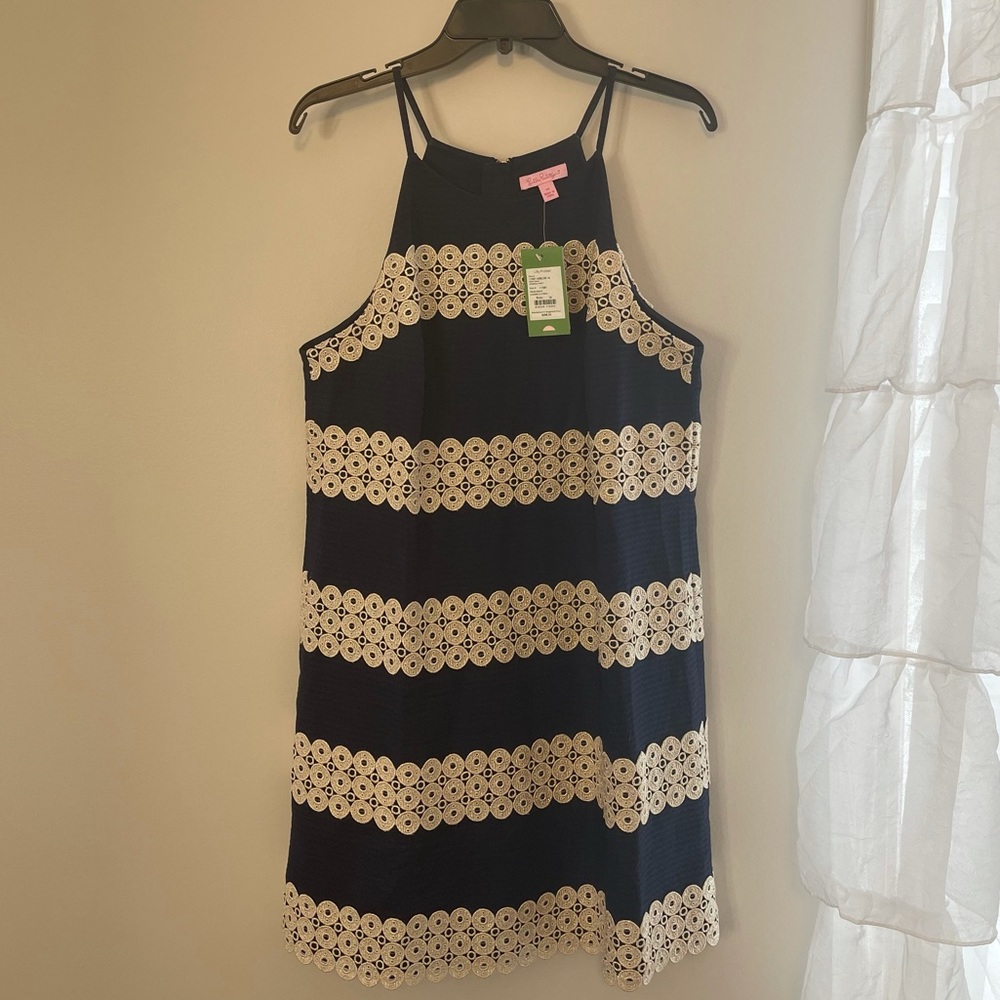 NWT Lilly Pulitzer Annabelle dress in True Navy 14
